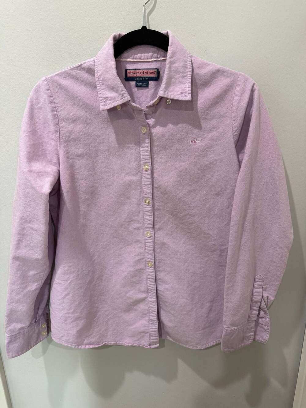 Vineyard Vines Women's Purple Long Sleeve Button Down Oxford Shirt- size 8